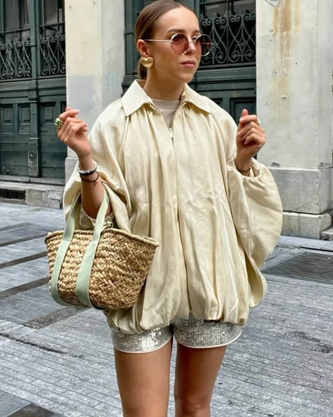 Ritchel Plissierte Jacke mit Reißverschluss