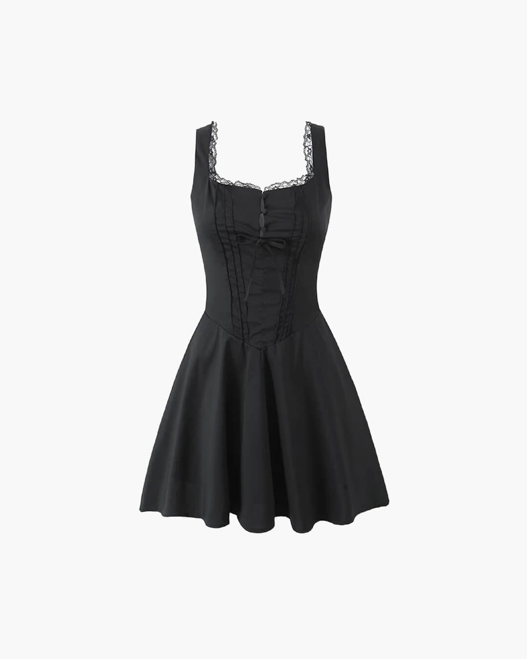 Rosa Minikleid mit Schnürung am Rücken