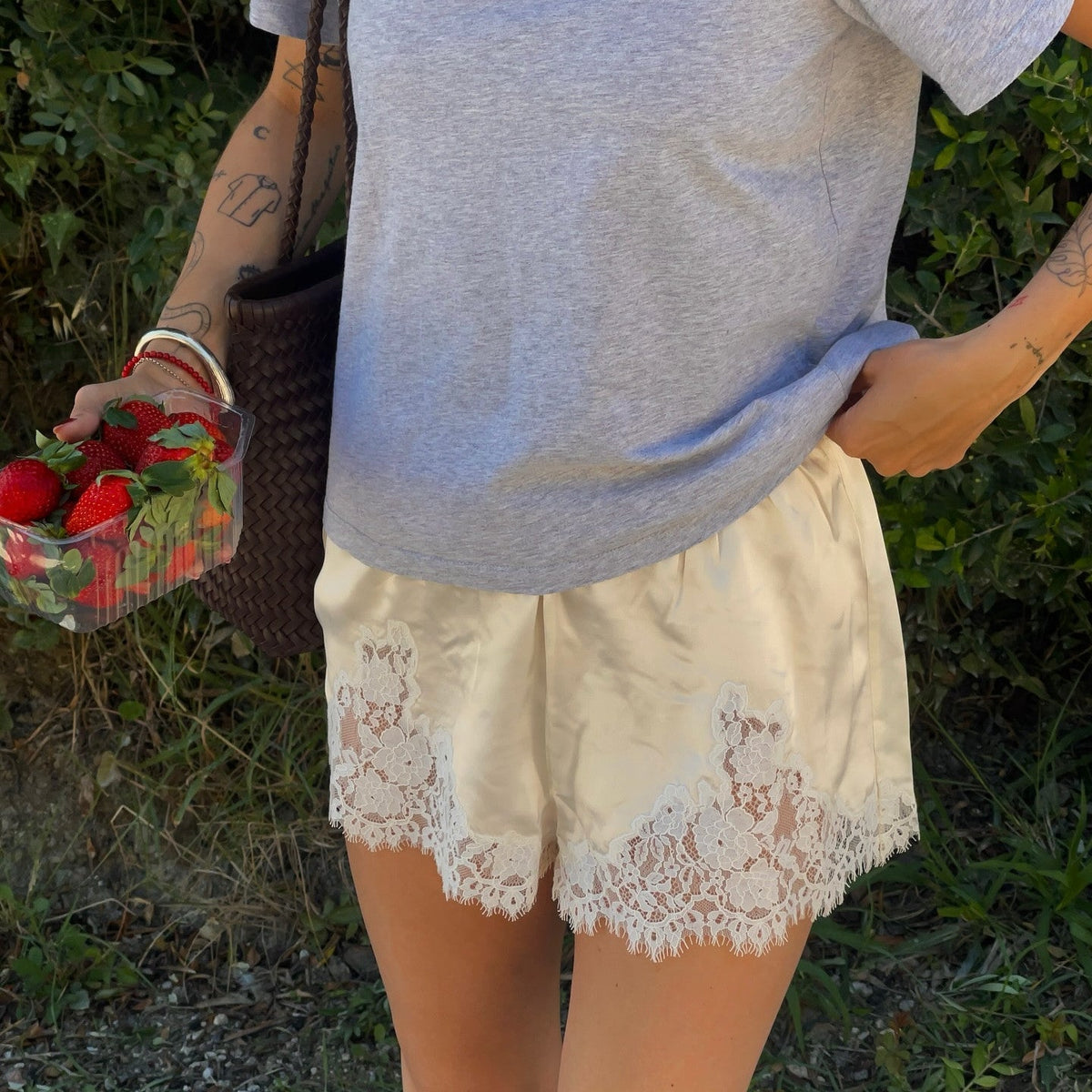 Rosa Satinhose