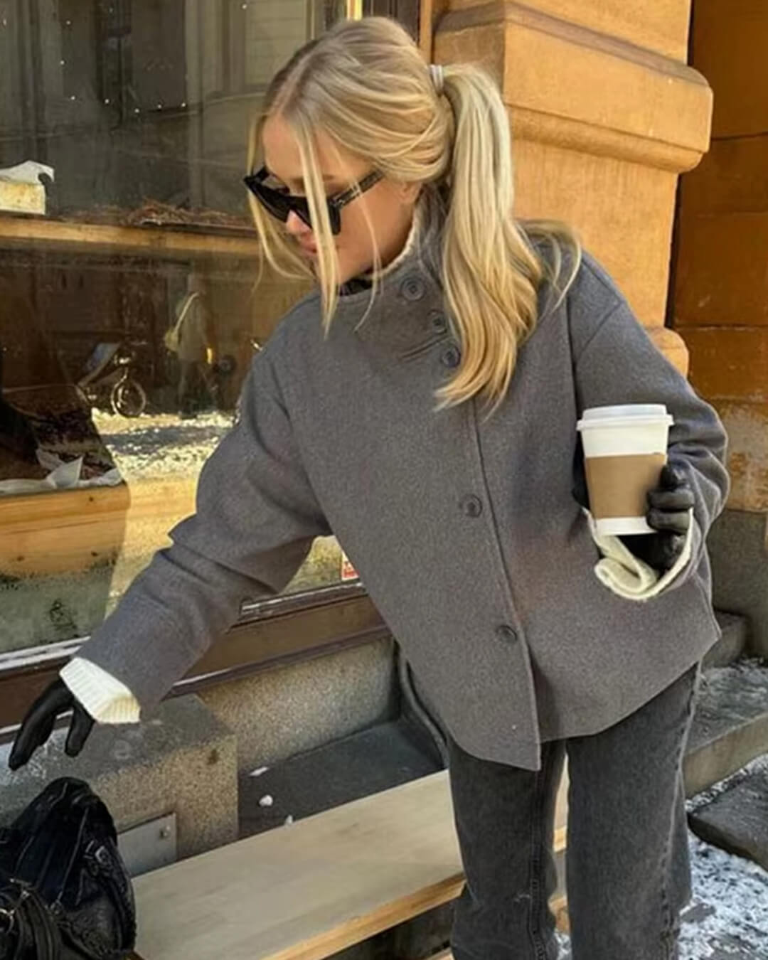 Rosalia Elegante Jacke mit Stehkragen