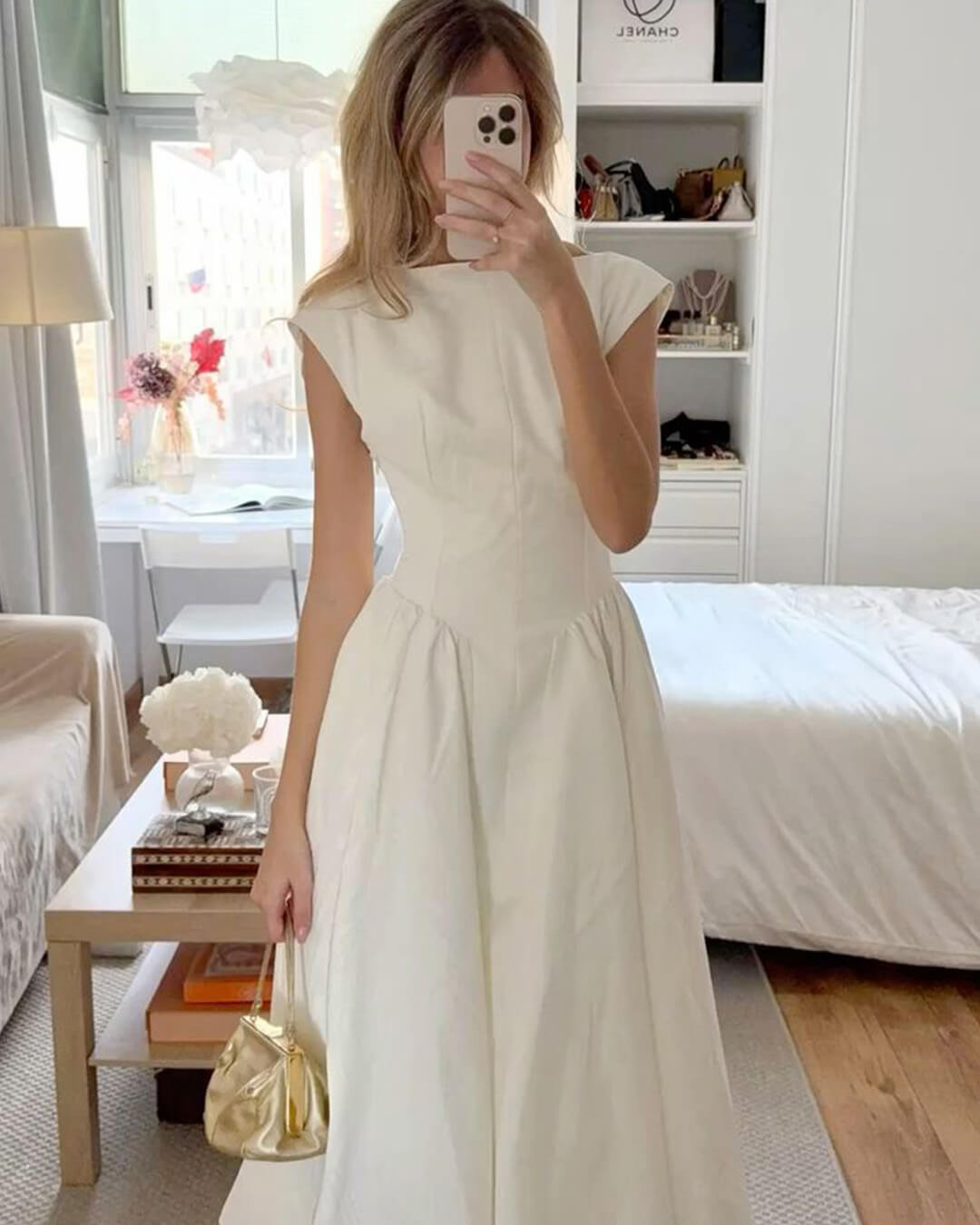 Rosalind Ärmelloses Midikleid mit Cut-outs