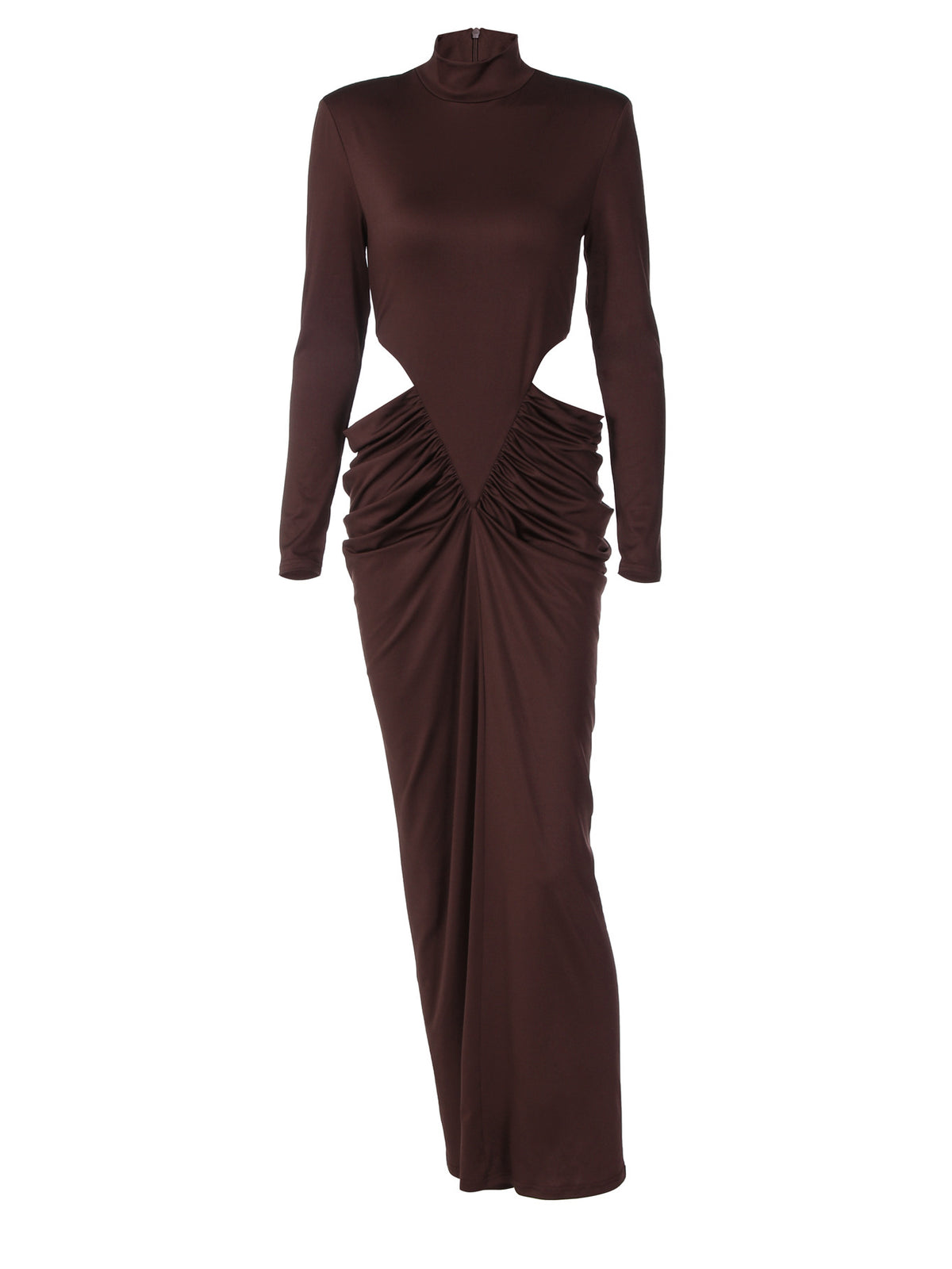 Olympia Hochgeschlossenes Maxikleid mit Cut-outs