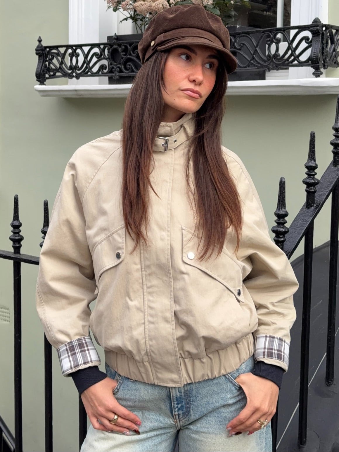 Runa Lässige Jacke mit Stehkragen