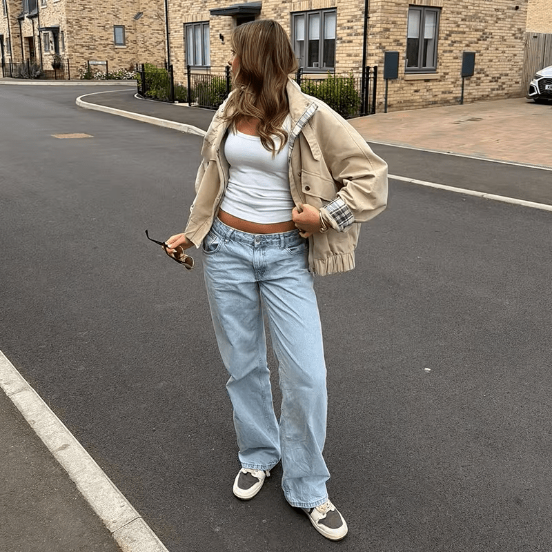 Runa Lässige Jacke mit Stehkragen
