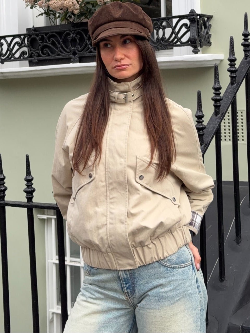 Runa Lässige Jacke mit Stehkragen