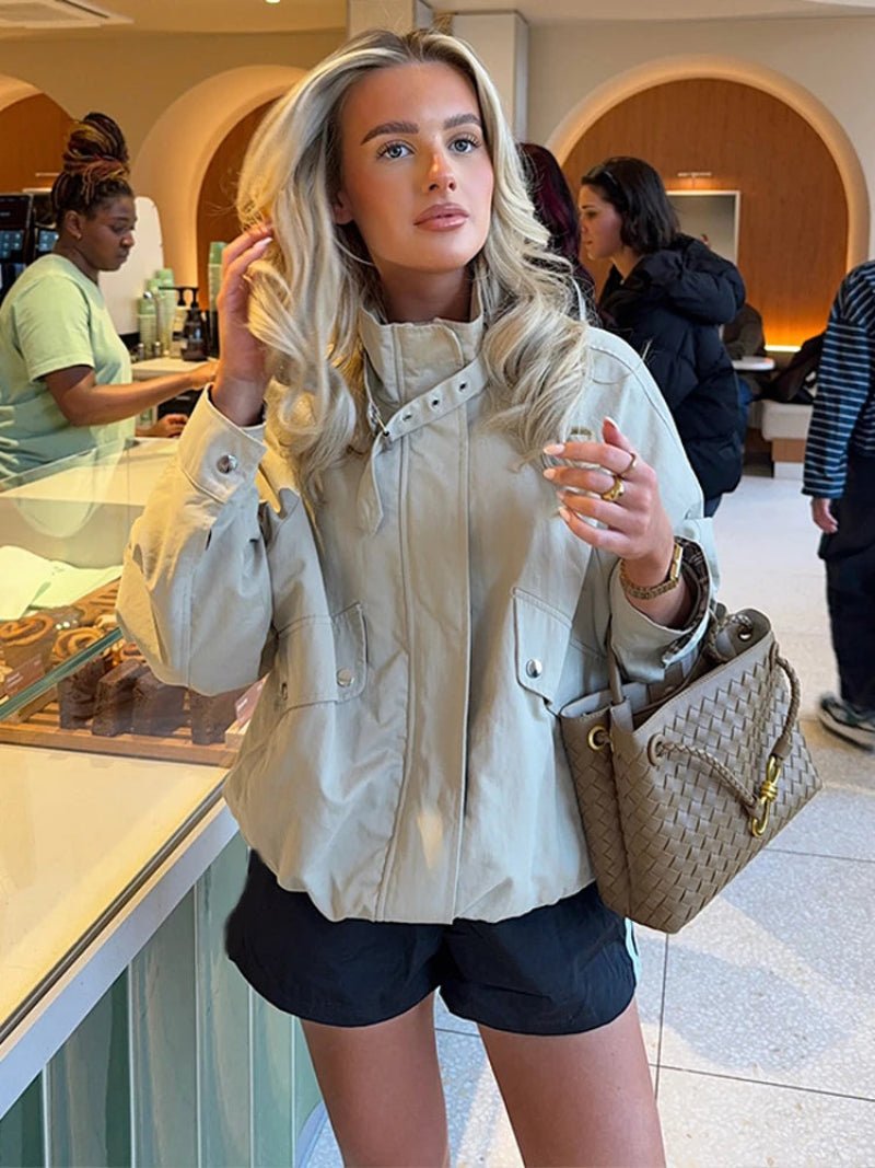 Runa Lässige Jacke mit Stehkragen