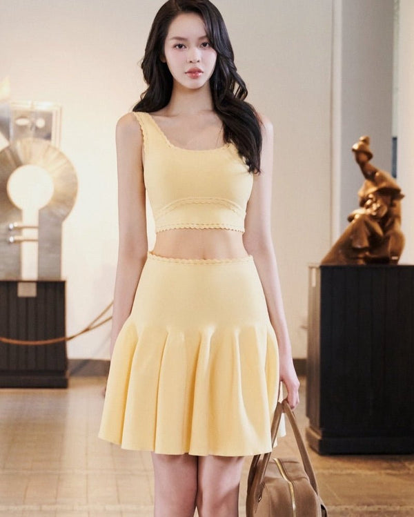 Ruth Ribbed Knit Skirt Set