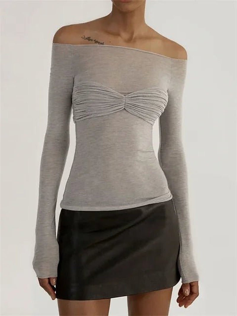 Saras durchsichtiges Mesh-Off-Shoulder-Top