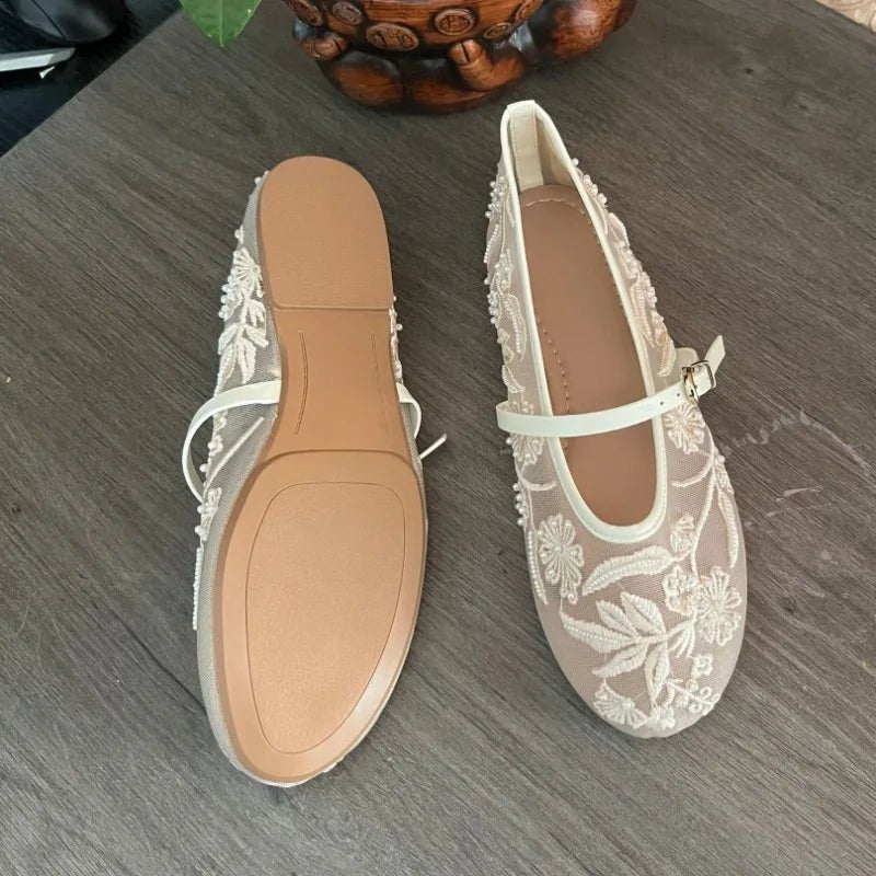 Sarah Ballerinas aus Perlen-Mesh