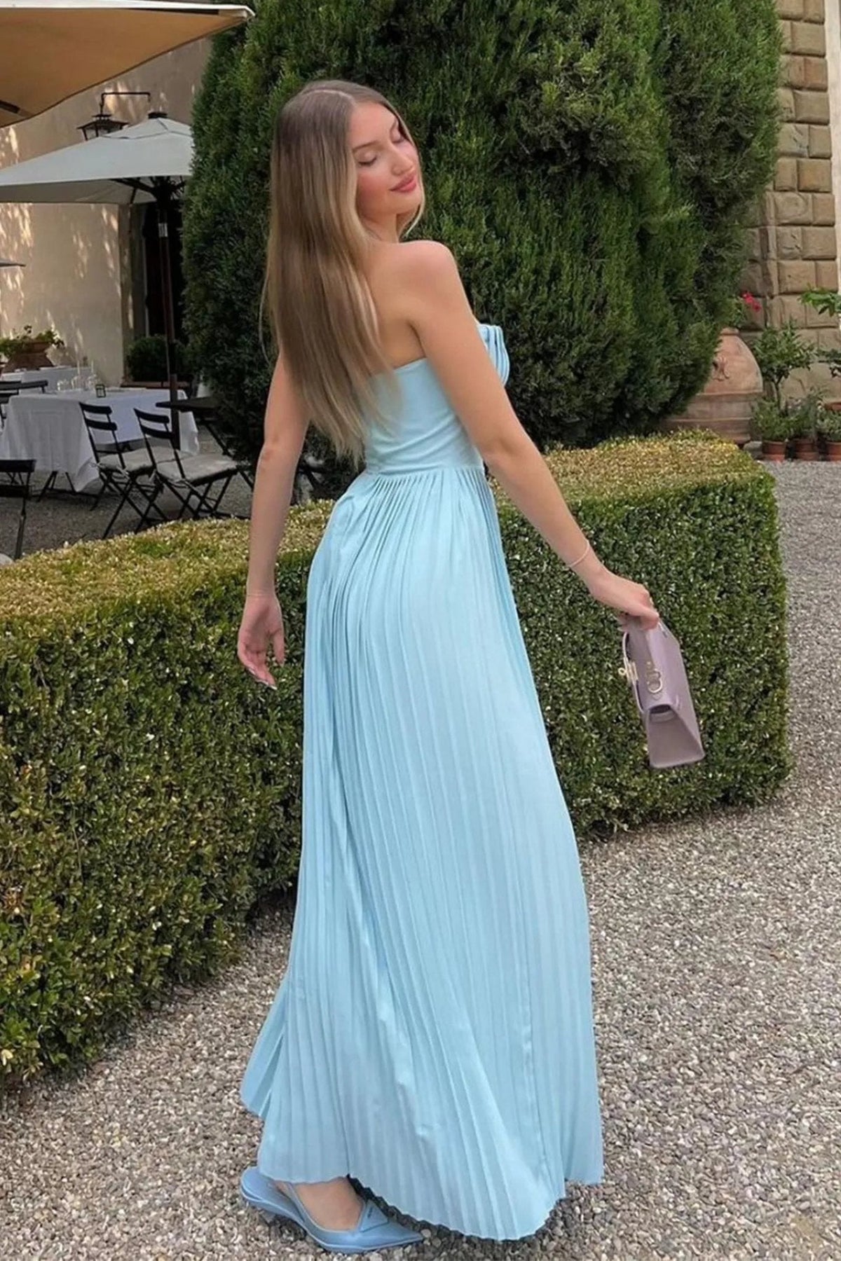 Selena trägerloses Maxikleid