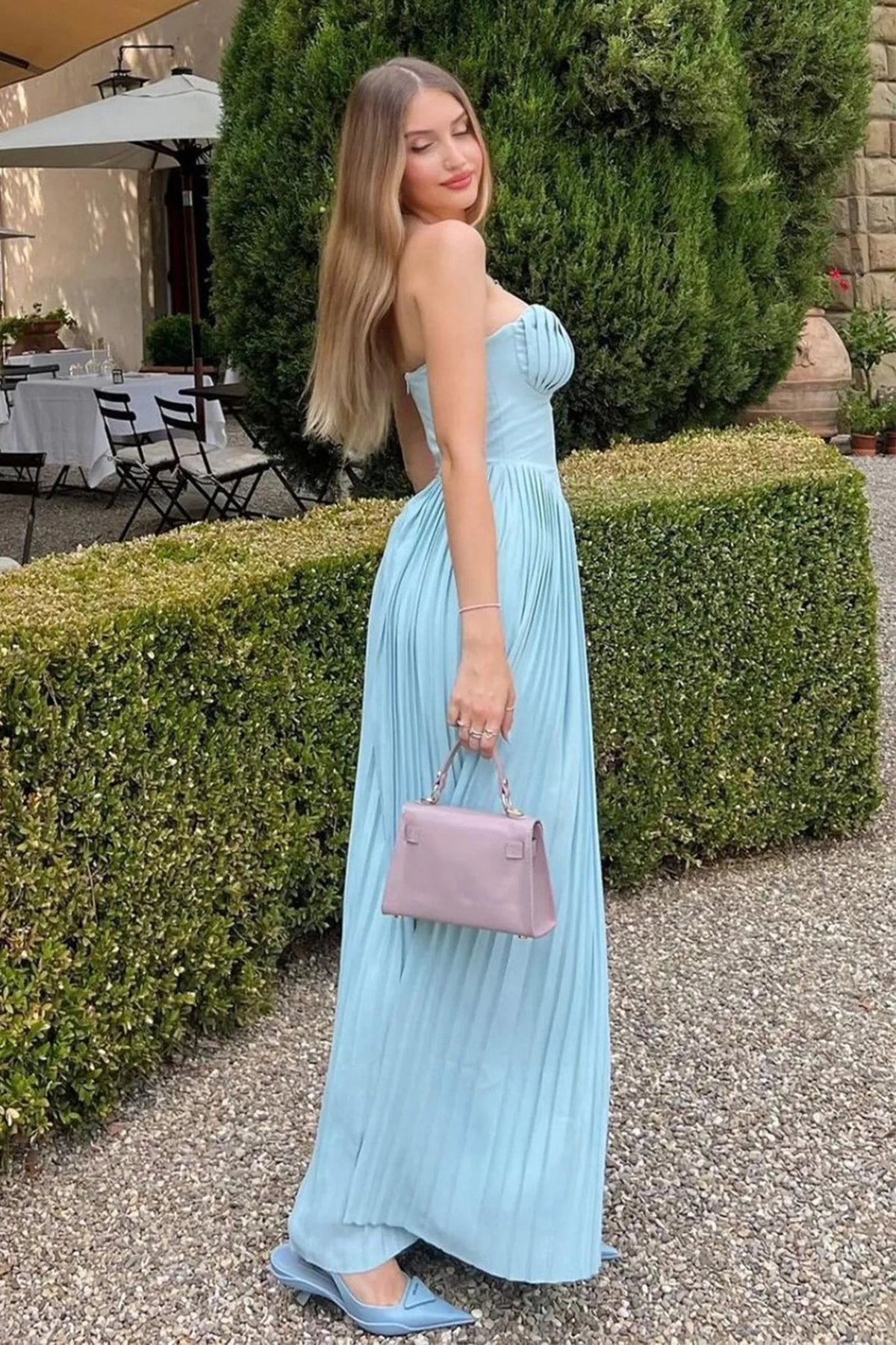 Selena trägerloses Maxikleid