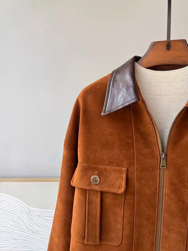 Sharmaine taillierte Wildlederjacke