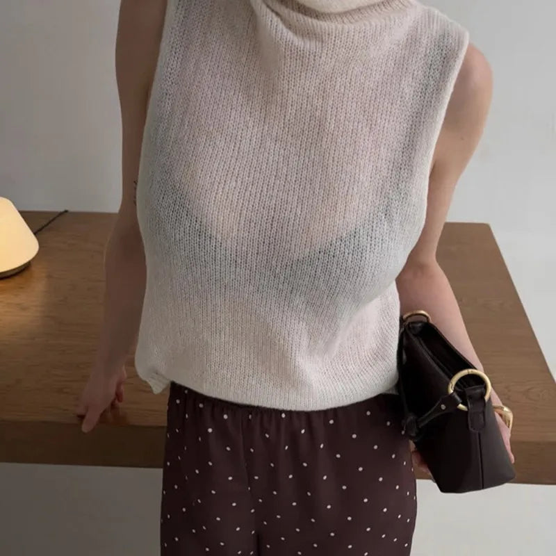 Transparenter Oversize-Pullover mit Cut-outs
