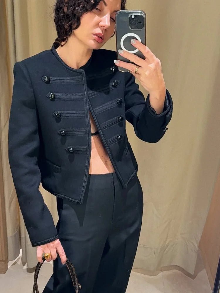 Sheila schwarze Napoleonjacke