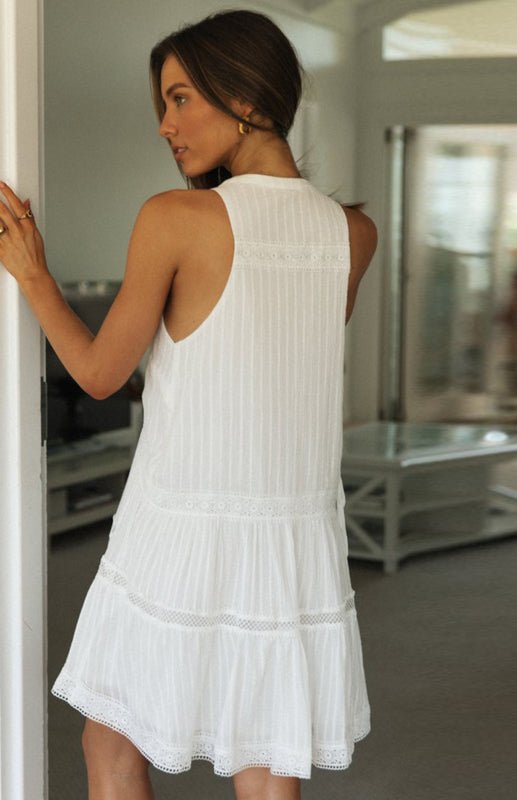 Shelby ärmelloses Boho-Minikleid