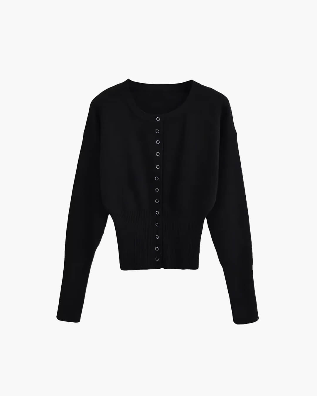 Shelly Strick-Cardigan mit Druckknöpfen