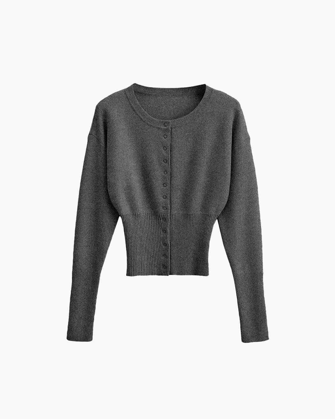 Shelly Strick-Cardigan mit Druckknöpfen