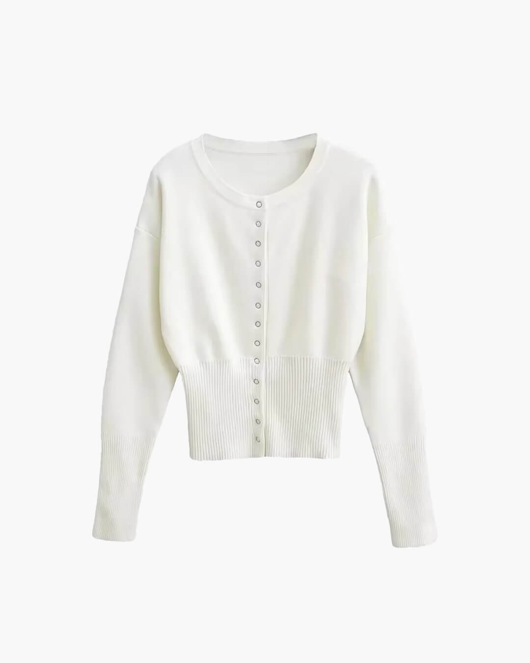 Shelly Strick-Cardigan mit Druckknöpfen