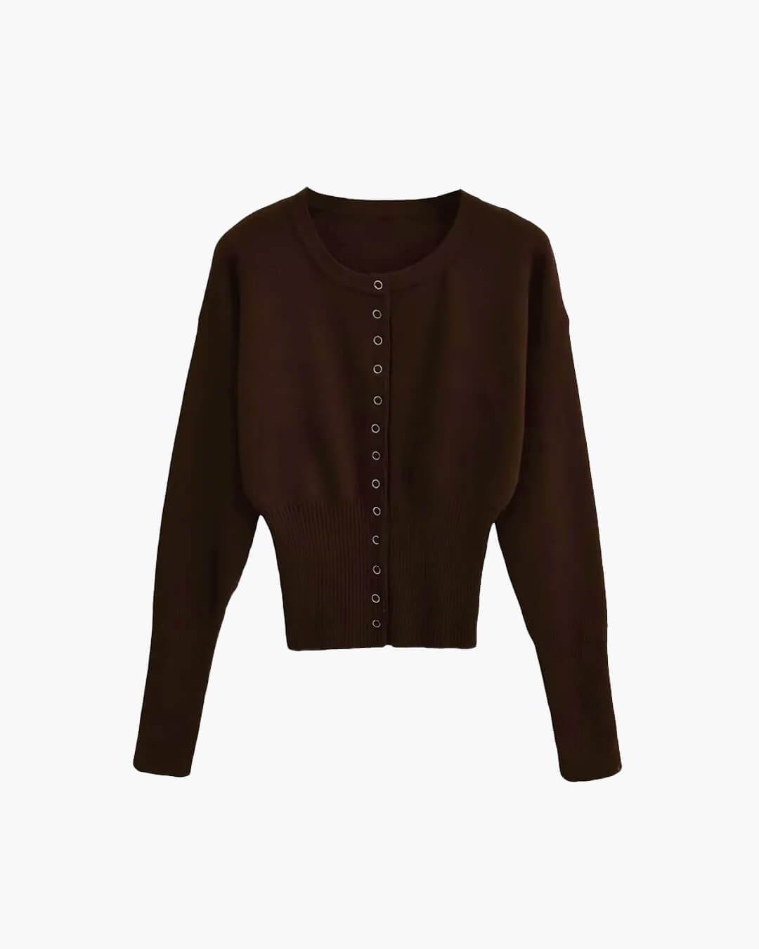 Shelly Strick-Cardigan mit Druckknöpfen