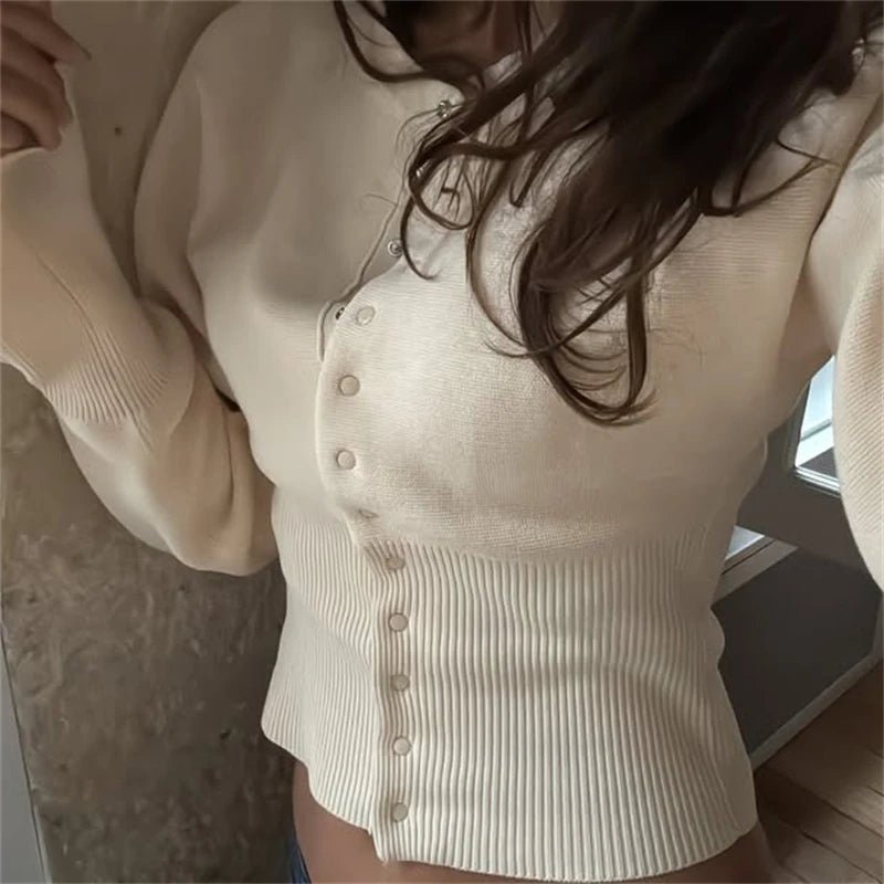 Shelly Strick-Cardigan mit Druckknöpfen