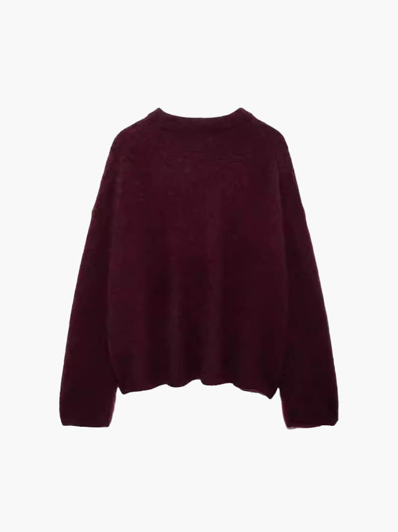 Shiela Pullover in Burgunderrot