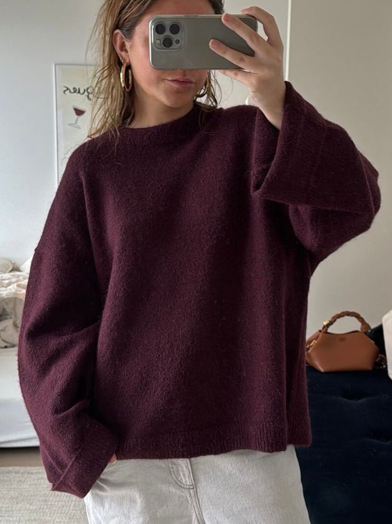 Shiela Pullover in Burgunderrot