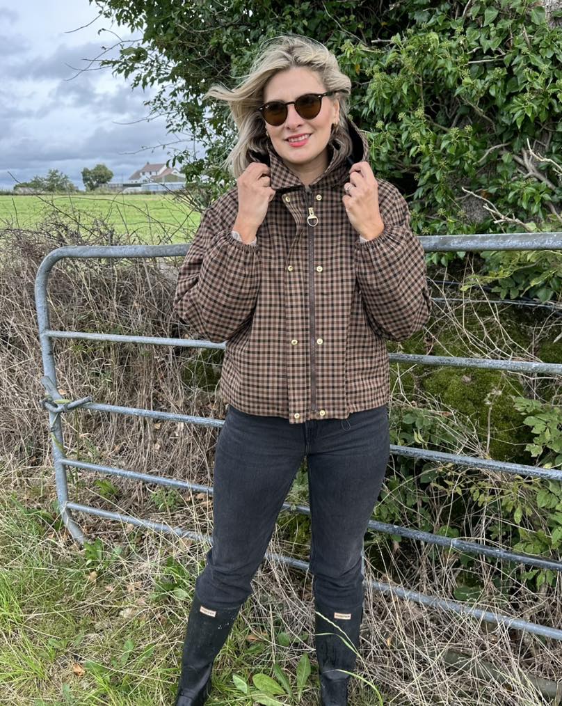 Shirley Karierte Hemdjacke mit Kapuze
