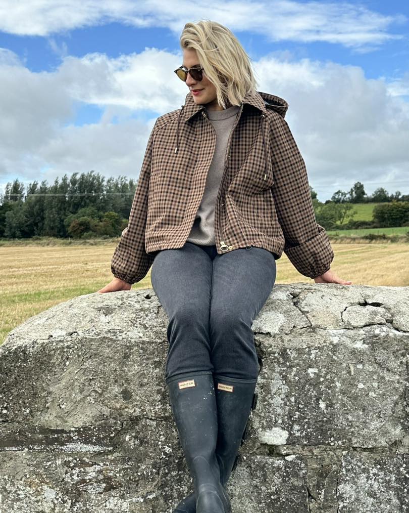 Shirley Karierte Hemdjacke mit Kapuze