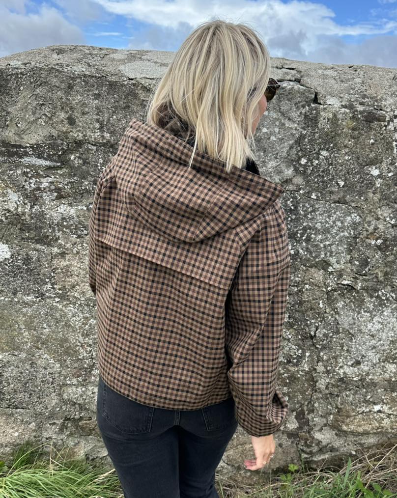 Shirley Karierte Hemdjacke mit Kapuze