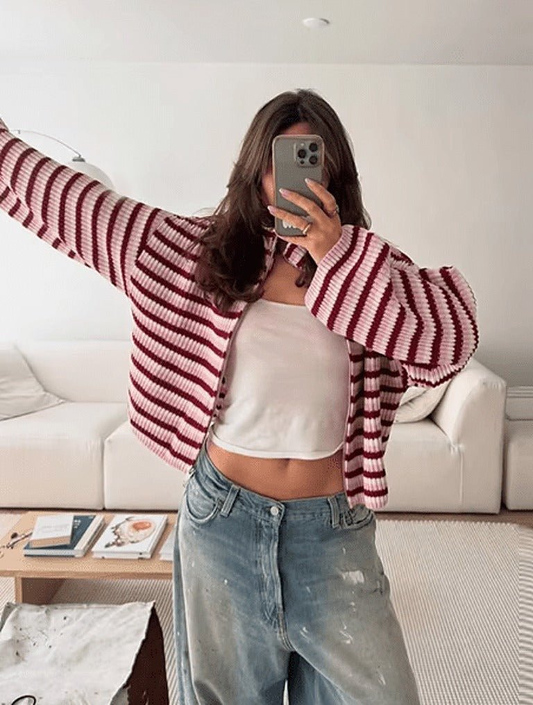 Simona Strickpullover mit Reißverschluss