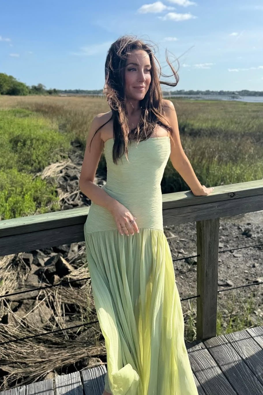 Skyla Trägerloses Maxikleid