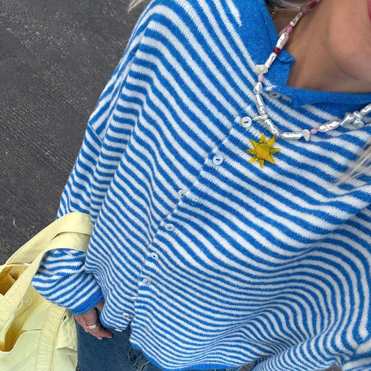 Sofia Gestreifte Strickjacke