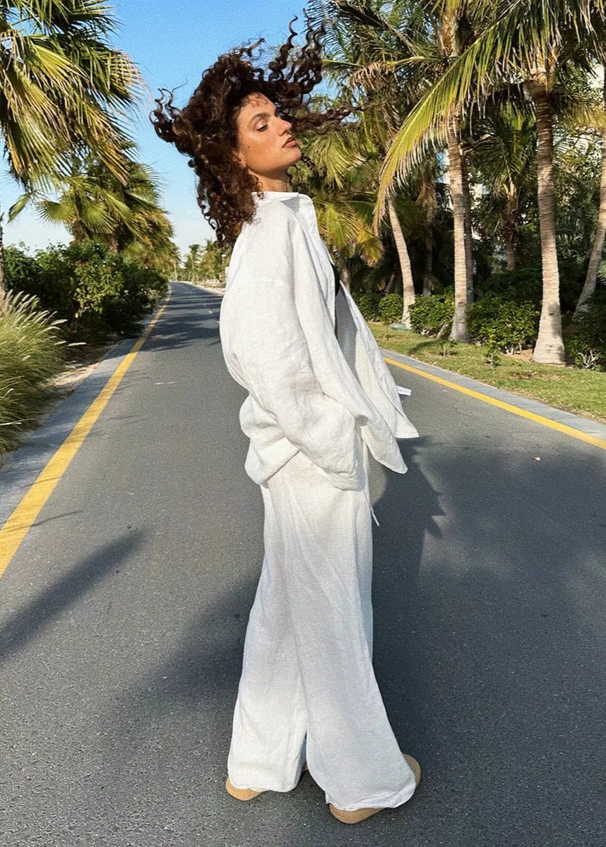 Sophia Baumwollset aus Hemd und Loungewear-Hose