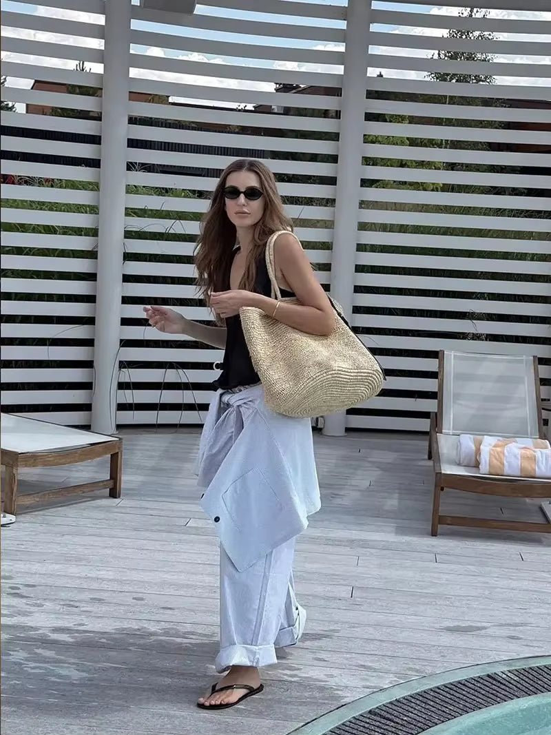 Sophia handgeflochtene Rattan-Tote