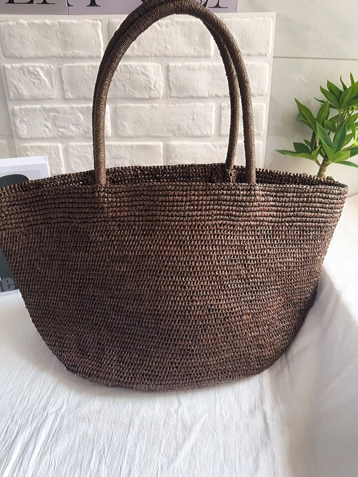 Sophia handgeflochtene Rattan-Tote