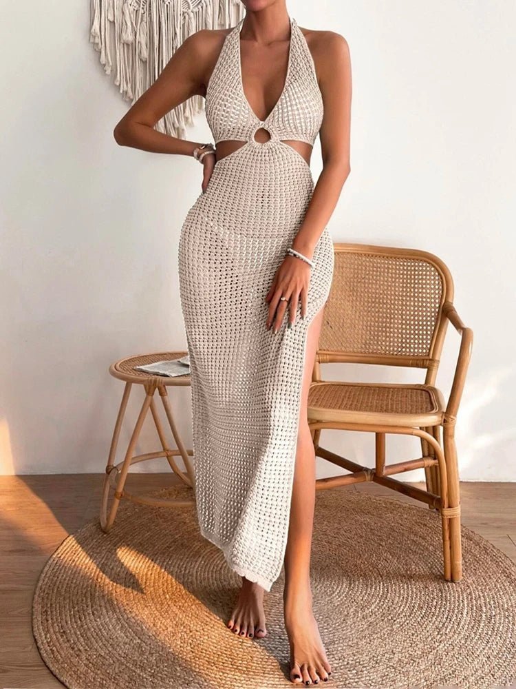 Sophia Strick-Midikleid mit Cut-out-Ausschnitt