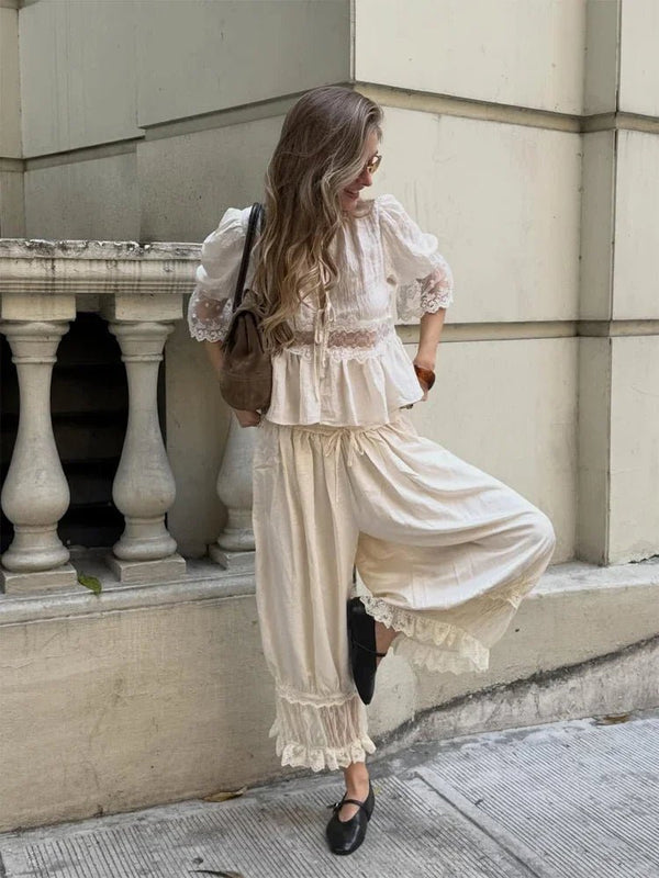 Sophia Lace Lantern Suit