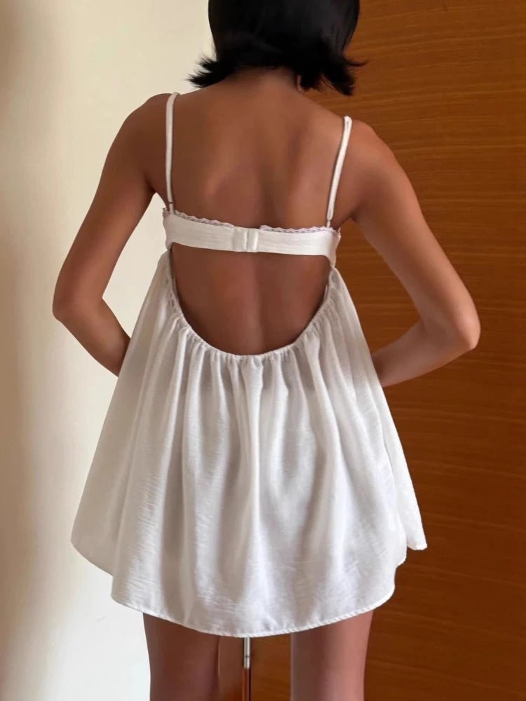 Sophia kurzes Babydoll-Set mit Spitzenbesatz
