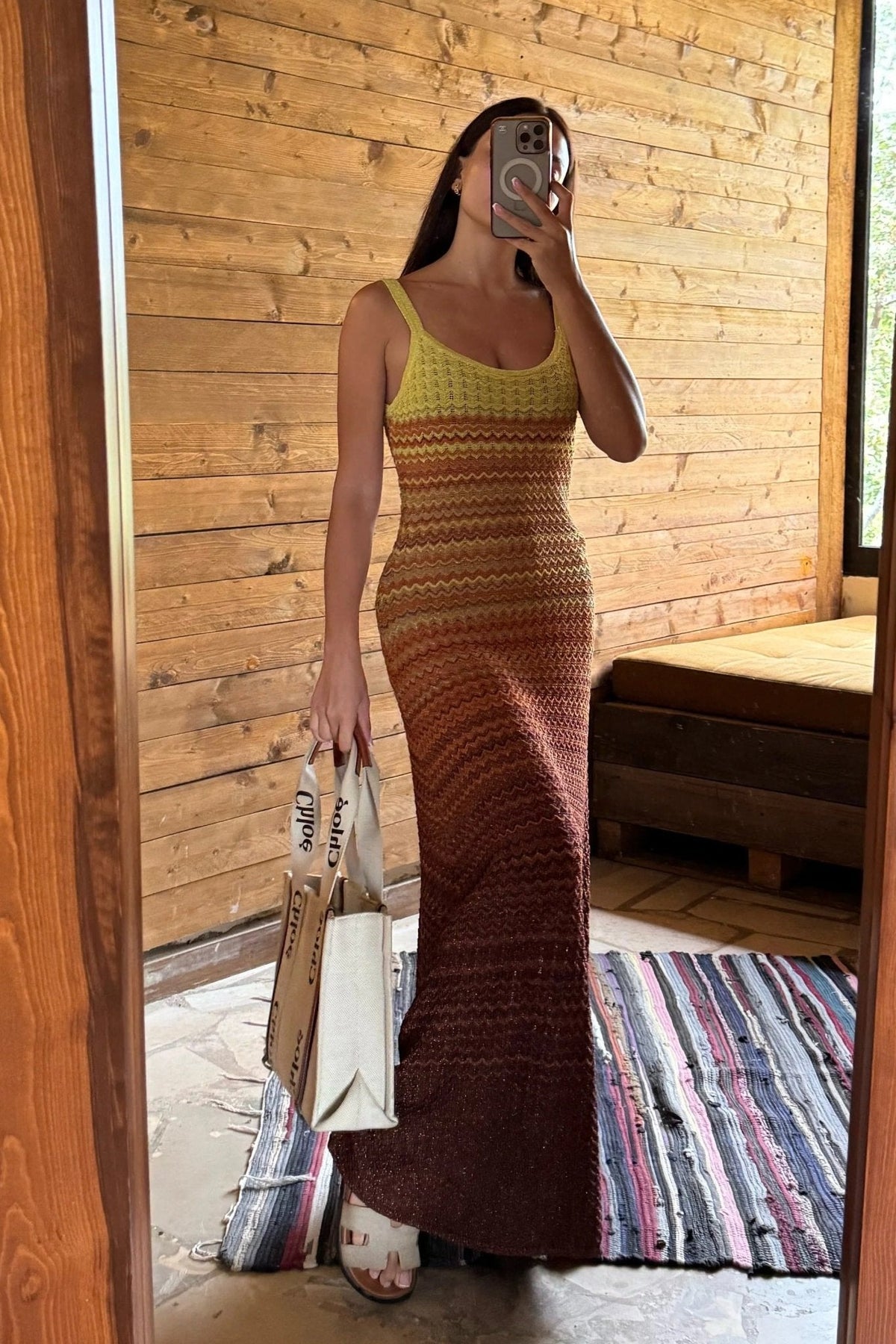 Gestricktes Maxikleid „Sophia Sunset“