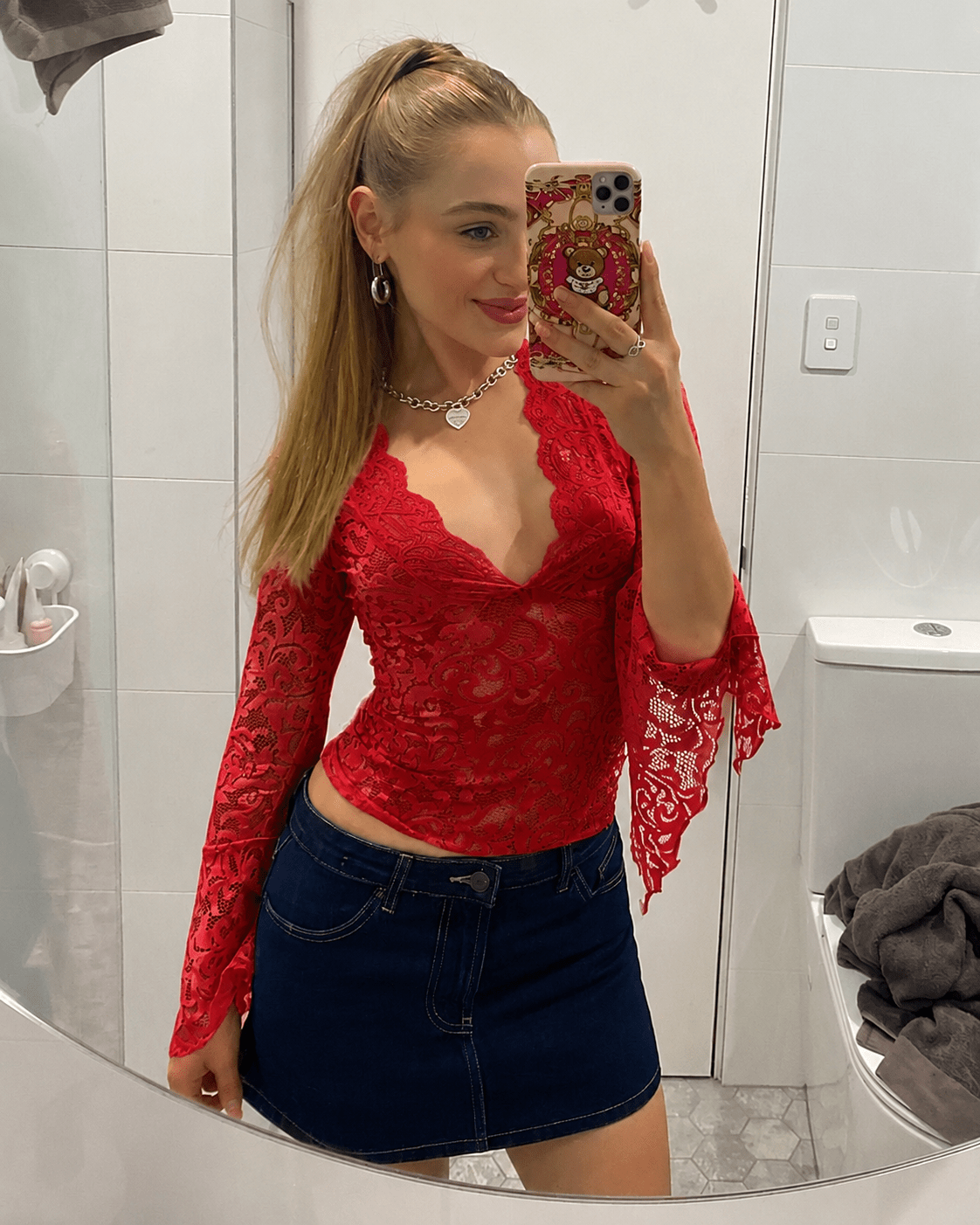 Sophia Spitzentop mit V-Ausschnitt