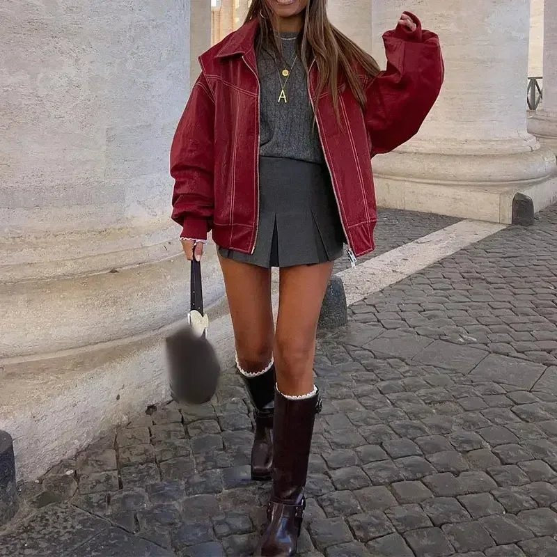 Sophia Jacke mit Reißverschluss und Reverskragen