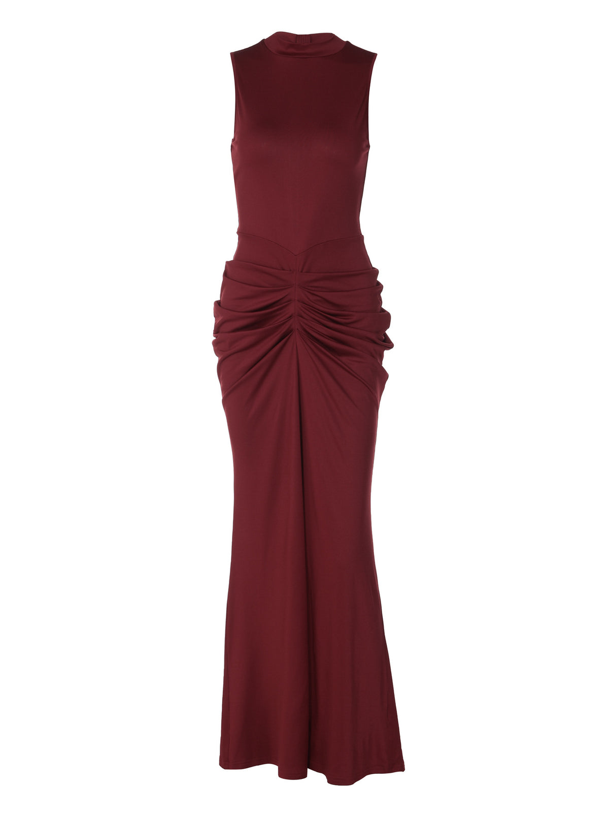 Philippa Hochgeschlossenes Maxikleid mit Raffung