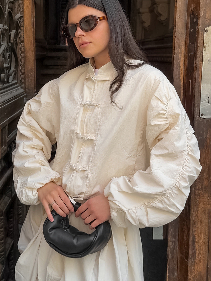 Juno Jacke mit gerafften Ärmeln