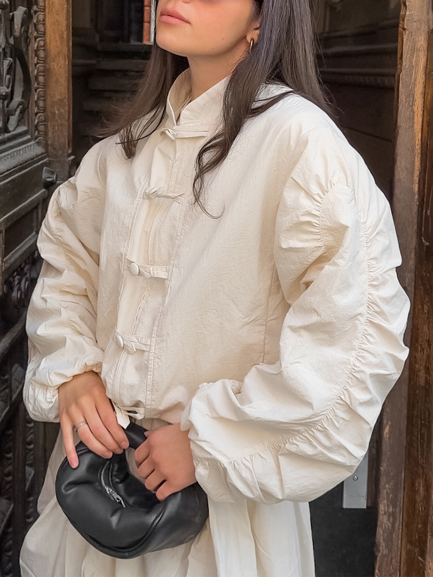 Juno Jacke mit gerafften Ärmeln