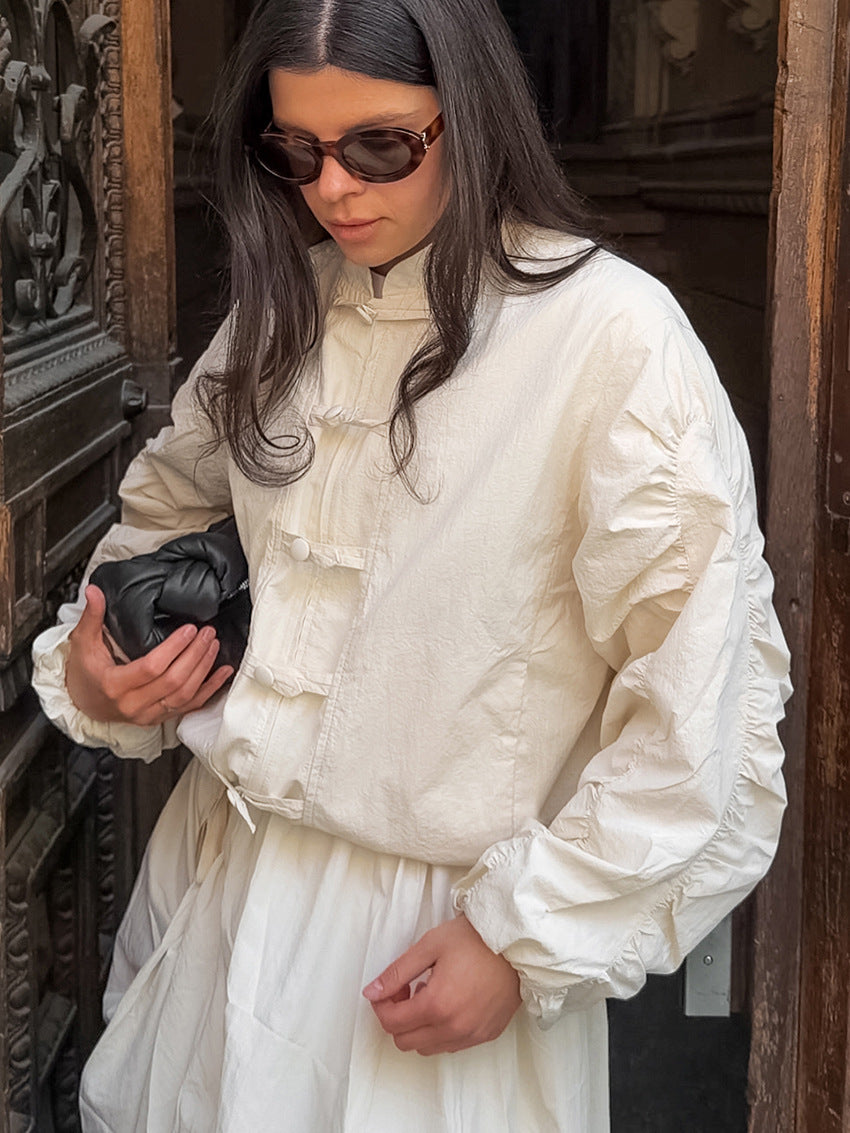Juno Jacke mit gerafften Ärmeln