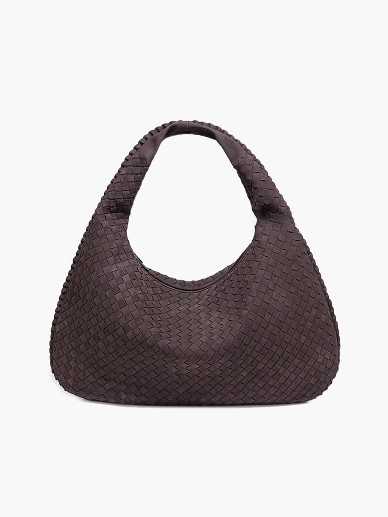 Geflochtene Wildledertasche XL