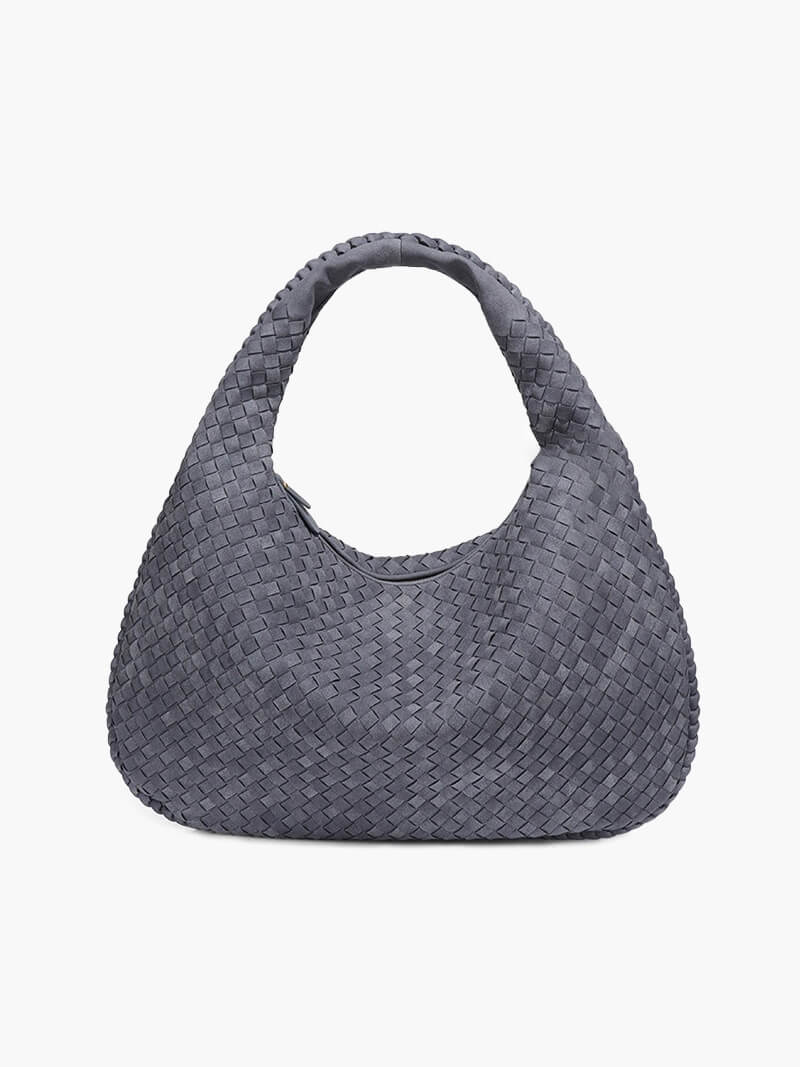 Geflochtene Wildledertasche XL
