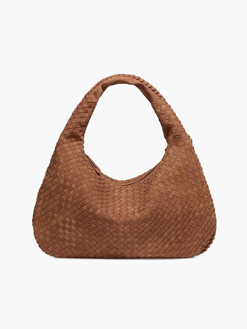 Geflochtene Wildledertasche XL
