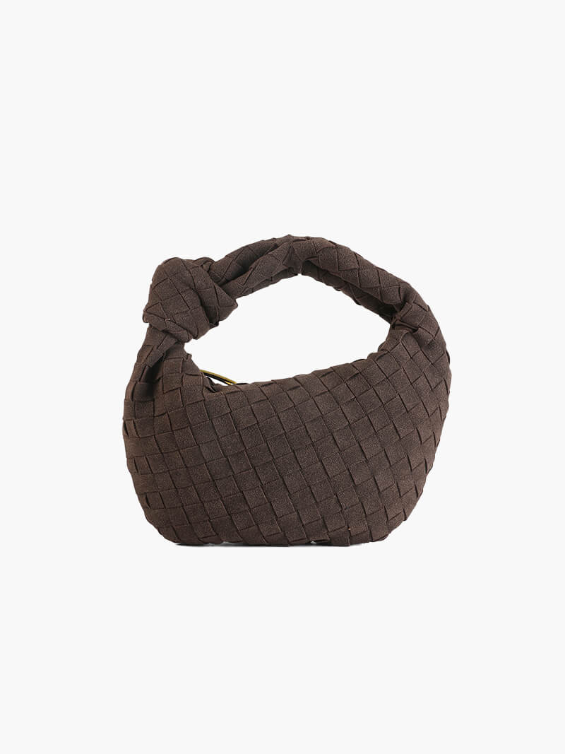 Mini-Handtasche aus gewebtem Wildleder