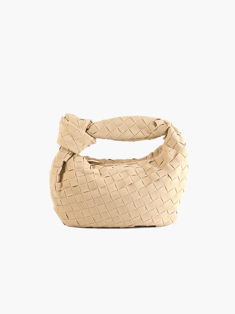 Mini-Handtasche aus gewebtem Wildleder
